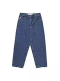 Yipinpay Boy Jeans Y2K Hip-Hop Cartoon Embroidery Retro Blue Loose Gothic Wide-Legged Pants