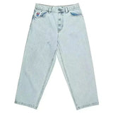 Yipinpay Boy Jeans Y2K Hip-Hop Cartoon Embroidery Retro Blue Loose Gothic Wide-Legged Pants