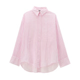 Yipinpay New Loose Striped Casual Shirt 0881072