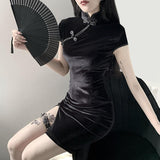 Yipinpay New Slim, High-Waisted Cheongsam Dress, Improved Winter Skirt, Vintage Dress, Ladies' Skirt