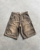 Yipinpay Tide Brand Vibe Overalls Denim Shorts For Men And Women High Street Ruffian Handsome Heavy Weight Washing Neutral
