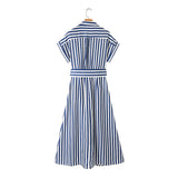 Yipinpay New Striped Blended Shirt Dress 2157058