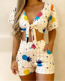 Yipinpay New Independent Station Fashion Style Sexy Fashion Printing 2-Piece Set