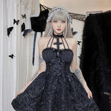 Yipinpay Halloween Dress A New Winter Style Dress With A Cross Neck And A Dark Waist