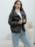 Yipinpay Station Down Cotton-Padded Jacket 2024 New Women's Winter Thickened Cotton-Padded Jacket Popular Style Bright Color Vertical Collar Cotton-Padded Jacket