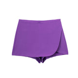 Yipinpay New Autumn Style Solid Color High Waist Shows Thin Fashion Skirt Pants 7385530