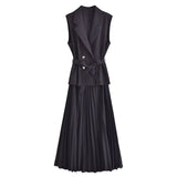 Yipinpay New Pleated Vest Dress 3897166