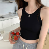 Short Style Belts With Chest Cushions, Cup Size, Integrated Women's Summer I-Sports Vest 2025 New Style With Spicy Girls' Blouse