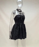 Yipinpay Halloween Dress A New Winter Style Dress With A Cross Neck And A Dark Waist