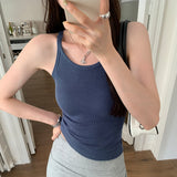 Retro Sling Vest For Women In Summer, The New Beautiful Back Wears A Sexy Spicy Girl Slim, Short Bottomed Top.