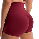 Yipinpay Waist, Abdomen, Hips, Peach, Elastic Fitness Training, Three-Point Yoga Short Trousers.