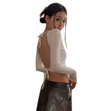 Yipinpay Dress Comes In 2024, New Style Splicing Lace, Bare Back, Slim And Strapped Blouse.