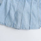 Yipinpay New Pleated Fashion Short Denim Skirt 6147102