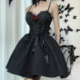 Yipinpay Winter Dress New Style Dress Dark Style Jacquard A Pendulum Back Halter Dress