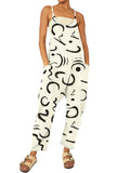 Yipinpay Summer New Fashion Leisure Loose Printed Jumpsuit