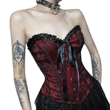 Yipinpay Dark Wind Design Sense Chest Vest Sexy Slim Lace Girdle Waist Show Thin Bandage Blouse