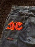 Yipinpay Baggy Jeans Y2K Original Hip-Hop Vintage Pattern Jeans Street Men Rest