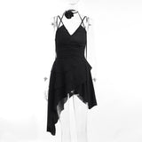 Yipinpay Pleated V-Neck Suspender Dress In Summer, The New Niche Design Feels Sweet And Cool