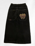Yipinpay Men's Jeans Y2K Bag Vintage JNCO High-Quality Pattern Hip-Hop Street Leisure Men Harajuku Wide Legs