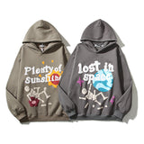 Yipinpay Skull Print Hooded Hoodie Ins Trendy Men's High Street Hoodie In Spring And Autumn