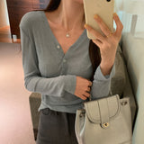 Yipinpay Long Sleeves, Slightly Penetrating Top Girl Autumn, New Korean Style Minority Loose Pullover Sweater Ins