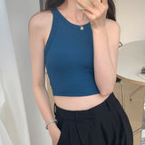 Short Style Belts With Chest Cushions, Cup Size, Integrated Women's Summer I-Sports Vest 2025 New Style With Spicy Girls' Blouse