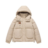 Size Down Cotton Jacket Female Winter 2024 New Tooling Thick Oversize Bread Jacket Loose Cotton-Padded Jacket