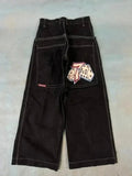 Yipinpay Baggy Jeans Y2K Original Hip-Hop Vintage Pattern Jeans Street Men Rest
