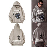 Yipinpay Skull Print Hooded Hoodie Ins Trendy Men's High Street Hoodie In Spring And Autumn