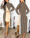 Yipinpay New Women's Wear 2024 Fashion Split Printing 2-Piece Set