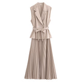 Yipinpay New Pleated Vest Dress 3897166