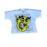 Yipinpay Kd Is Little Devil Graffiti Hip-Hop Printed Street Short-Sleeved T-Shirt Men And Women Retro Loose In Summer