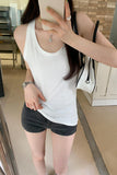 Korean Version Of Solid Color Sling Vest Women's Summer New Design Sense Slim Thin Style Outside Wear Bottom Short Jacket