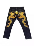 Yipinpay High Street Jeans Male Personality Printed Hip Hop Fashion Clothing Straight Pants High Waist Y2K Jeans