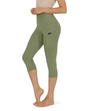 Yipinpay Women's Yoga Pants Large Size Seven Cents Trousers Pocket Solid Color High Waist Fitness Exercise Leggings