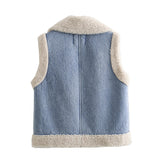 Yipinpay New Double-Sided Fur Integrated Pocket Vest 3548251405