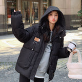 Size Down Cotton Jacket Female Winter 2024 New Tooling Thick Oversize Bread Jacket Loose Cotton-Padded Jacket