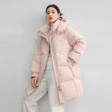 Style Pink Big Brand Cotton-Padded Clothes Female Winter 2024 New Long High-End Super Good-Looking Thick Warm Coat