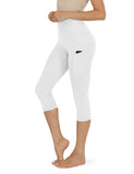 Yipinpay Women's Yoga Pants Large Size Seven Cents Trousers Pocket Solid Color High Waist Fitness Exercise Leggings