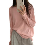 Sunscreen Shirt Mask Long-Sleeved T-Shirt Women's Summer Thin Loose Irregular Fork Bottom Air-Conditioning Blouse