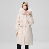 Inner Bile Pie To Overcome The Female 2024 New Winter Plus Velvet And Thick Warm Cotton-Padded Jacket Coat In The Long Cotton Clothes