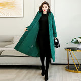 Version Of Loose Leisure Cotton-Padded Jacket Long Painted Cotton-Padded Clothes Female Retro Art Down Cotton Clothes Middle-Aged And Elderly Mother Coat