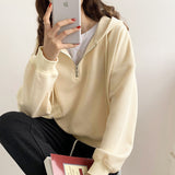 Short Style Waffle Hooded Sweater 2025 Early Spring New Style Loose Design Niche Jacket Women's Spring And Autumn