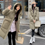 Jacket Women's Winter Jacket Cotton-Padded Jacket 2024 New Burst Plus Thick Autumn And Winter Oversize Long Korean Department