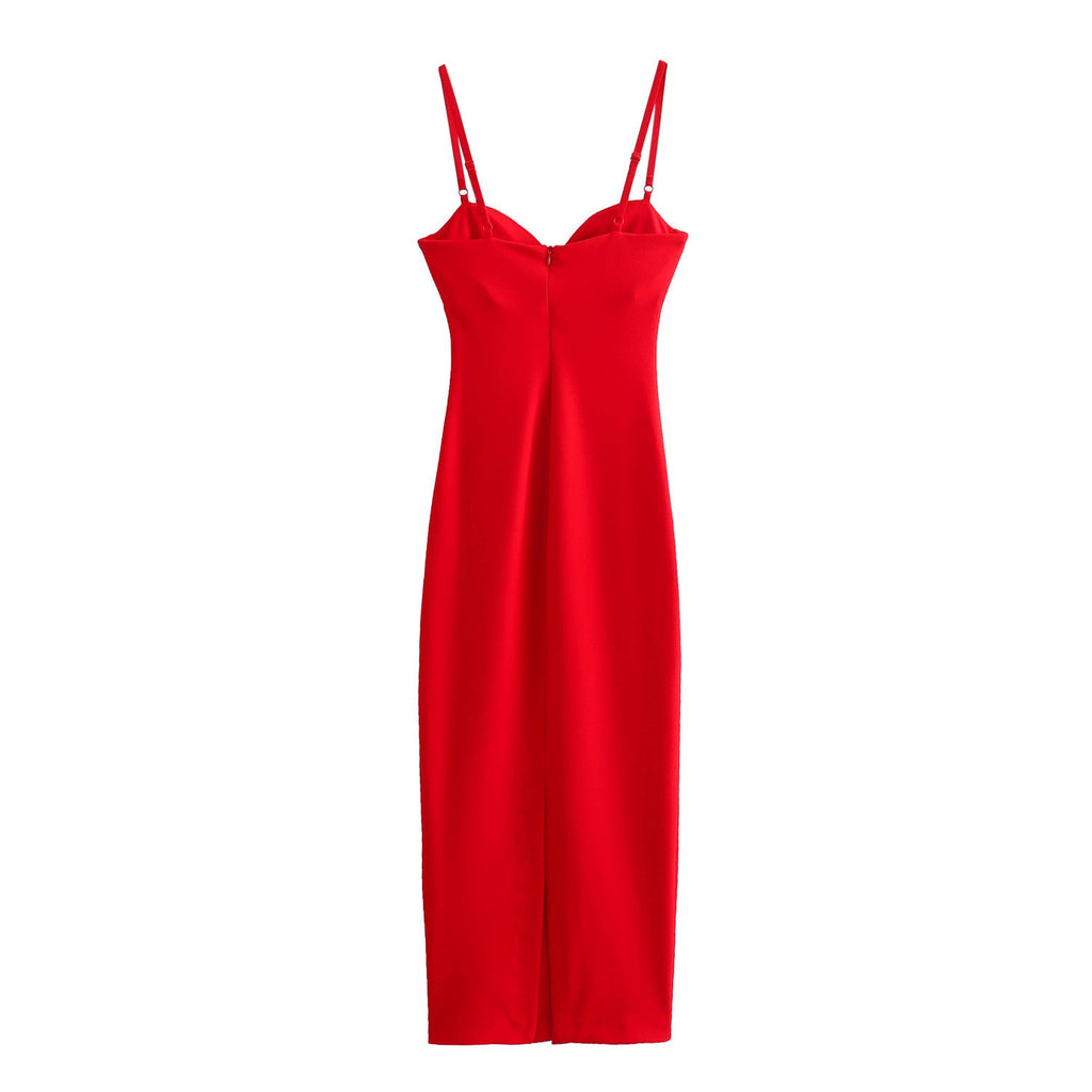 Yipinpay New Street Style Slim And Slim Medium And Long Version Suspender Dress 4661315