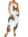 Yipinpay Summer New Fashion Leisure Loose Printed Jumpsuit