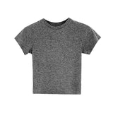 Retro Spice Girl Shoulder Short-Sleeved T-Shirt A New Summer Style Short Blouse With Solid Color And Slim Figure