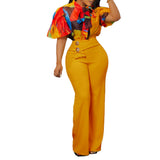 HOT SALE🔥 FREE SHIPPING🚚 The New 2023 Summer Printing Collar Long Sleeve Shirt Jacket Wide-Legged Trousers Fashion Suits Two-Piece Outfit