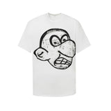 Yipinpay Boxy Fit Tee Cartoon Spoof Printing Beauty Trend Loose Long