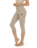 Yipinpay Women's Yoga Pants Large Size Seven Cents Trousers Pocket Solid Color High Waist Fitness Exercise Leggings